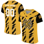 custom kennesaw state owls stripe block gold jersey best selling
