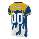 custom kent state golden flashes dripping flames navy blue white jersey best selling