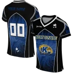 custom kent state golden flashes halftone slant navy blue black jersey best selling