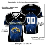 custom kent state golden flashes halftone slant navy blue black jersey best selling