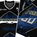 custom kent state golden flashes halftone slant navy blue black jersey best selling