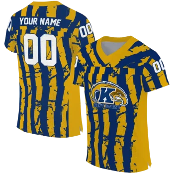 custom kent state golden flashes stripe splatter navy blue jersey best selling