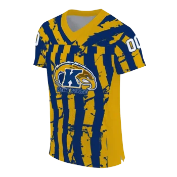 custom kent state golden flashes stripe splatter navy blue jersey fashion forward