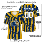 custom kent state golden flashes stripe splatter navy blue jersey best selling