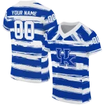 custom kentucky wildcats art stripe blue jersey best selling