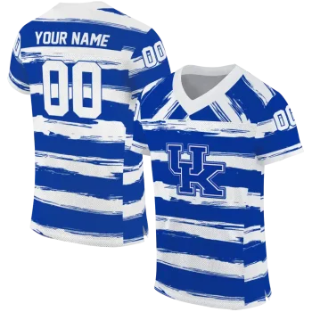 custom kentucky wildcats art stripe blue jersey best selling