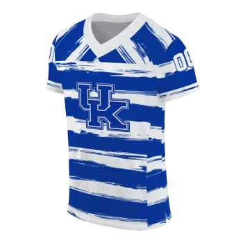 custom kentucky wildcats art stripe blue jersey fashion forward