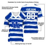 custom kentucky wildcats art stripe blue jersey best selling