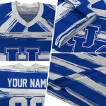 custom kentucky wildcats art stripe blue jersey best selling