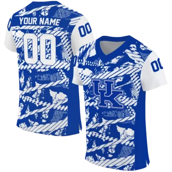 custom kentucky wildcats camo shatter blue jersey best selling