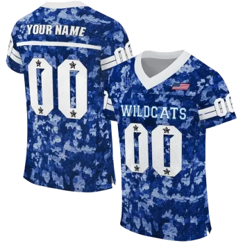 custom kentucky wildcats camouflage abstract blue jersey best selling