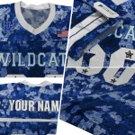 custom kentucky wildcats camouflage abstract blue jersey best selling