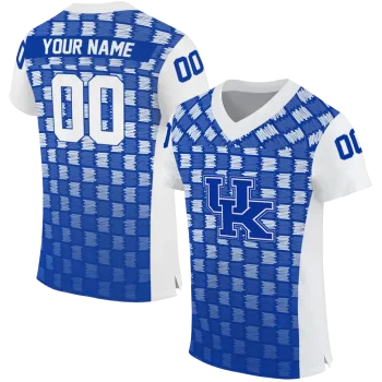 custom kentucky wildcats stacked rectangle blue jersey best selling