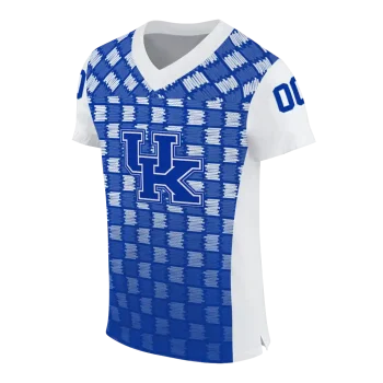 custom kentucky wildcats stacked rectangle blue jersey fashion forward