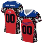 custom la tech brushstroke xs red black jersey best selling