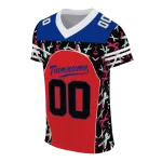 custom la tech brushstroke xs red black jersey best selling