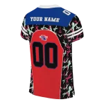 custom la tech brushstroke xs red black jersey best selling