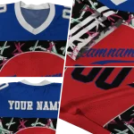custom la tech brushstroke xs red black jersey best selling