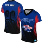 custom la tech halftone flow blue black jersey best selling