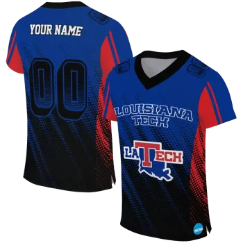 custom la tech halftone flow blue black jersey best selling