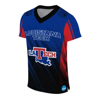 custom la tech halftone flow blue black jersey fashion forward