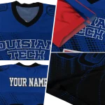 custom la tech halftone flow blue black jersey best selling