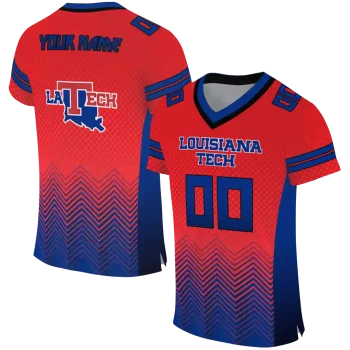 custom la tech halftone sweep red black jersey best selling