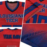 custom la tech halftone sweep red black jersey best selling