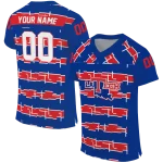 custom la tech layered grids blue jersey best selling