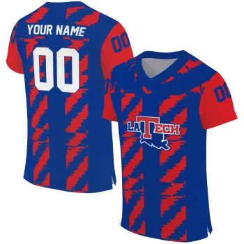 custom la tech stripe block blue jersey best selling