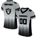 custom las vegas raiders halftone sweep silver black jersey best selling
