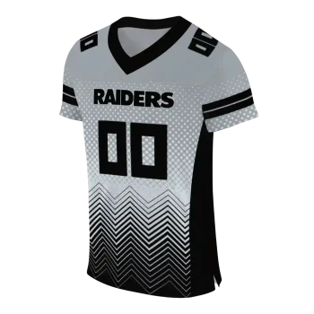 custom las vegas raiders halftone sweep silver black jersey fashion forward