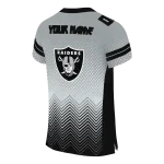 custom las vegas raiders halftone sweep silver black jersey best selling