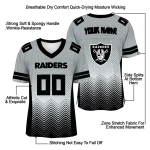 custom las vegas raiders halftone sweep silver black jersey best selling