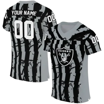 custom las vegas raiders stripe splatter black jersey best selling
