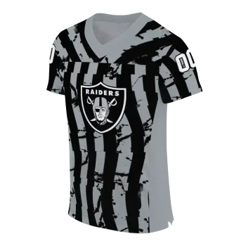 custom las vegas raiders stripe splatter black jersey fashion forward
