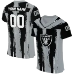 custom las vegas raiders striped texture black jersey best selling