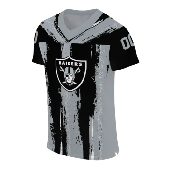 custom las vegas raiders striped texture black jersey fashion forward