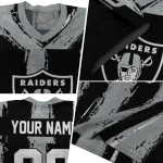 custom las vegas raiders striped texture black jersey best selling