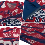 custom liberty flames camo shatter red jersey best selling