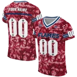 custom liberty flames camouflage abstract red jersey best selling