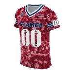 custom liberty flames camouflage abstract red jersey best selling