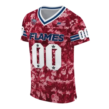 custom liberty flames camouflage abstract red jersey fashion forward