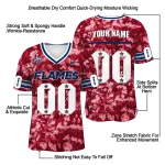custom liberty flames camouflage abstract red jersey best selling