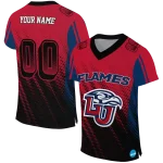 custom liberty flames halftone flow red black jersey best selling