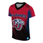 custom liberty flames halftone flow red black jersey best selling