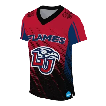 custom liberty flames halftone flow red black jersey fashion forward