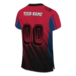 custom liberty flames halftone flow red black jersey best selling