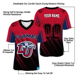 custom liberty flames halftone flow red black jersey best selling