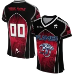 custom liberty flames halftone slant red black jersey best selling